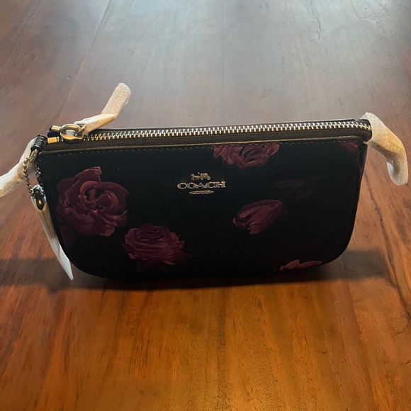 Coach Black and Purple Floral wristlet - Picture 6 of 8